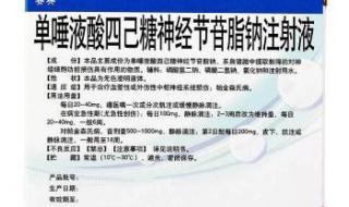 单唾液酸四己糖神经节苷脂钠过敏作用 神经节苷脂钠注射液